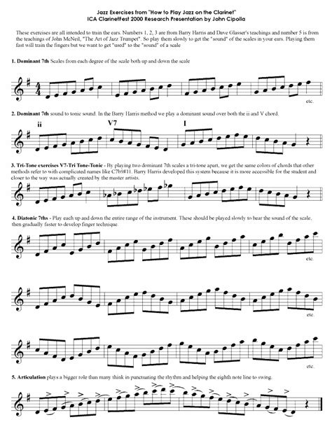 Top jazz bass clarinet sheet music the renowned the pink panther for bass clarinet solo (clarinetto basso) by henry mancini. Jazz Exercises | Clarinet, Music education, Jazz music