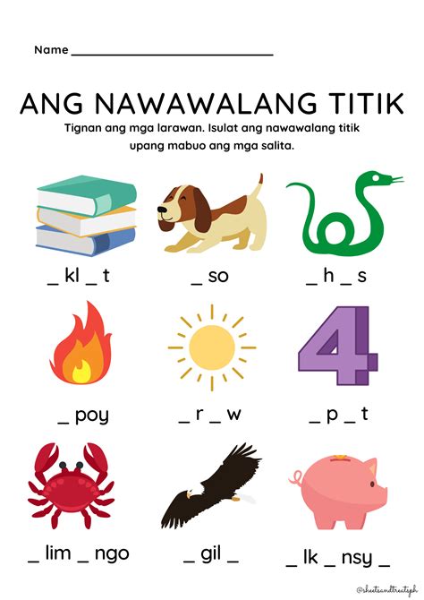 Free Filipino Worksheets Patinig For Sheets And Treats Facebook