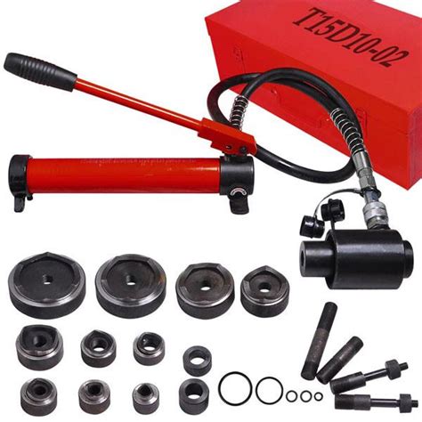 15 Ton Hydraulic Punch Driver Tool Kit W 10 Dies Red The Diy Outlet