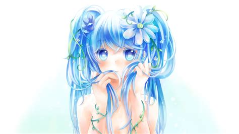 Fondos De Pantalla Vocaloid Hatsune Miku Chicas Anime Pelo Azul Fondo Simple Pelo Largo