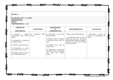 Plano De Aula Em Word