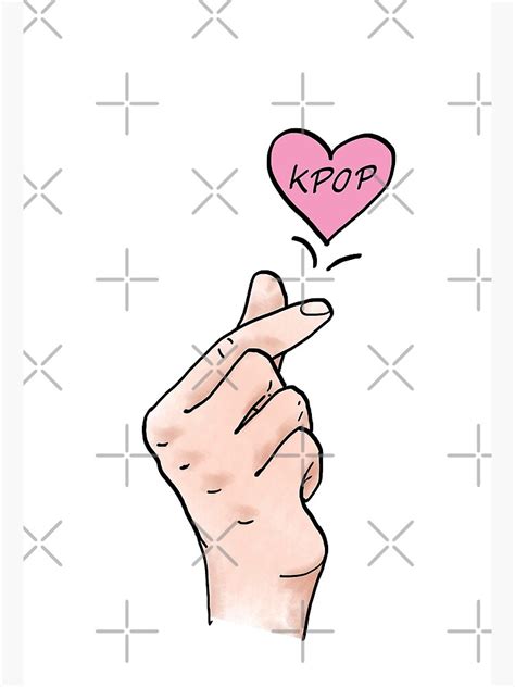 I Heart Kpop Kpop Finger Heart Digital Painted Finger Hearts For All