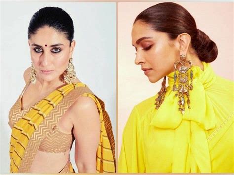 celeb diwali deepika padukone kareena kapoor khan 5 stunning diva inspired yellow saree