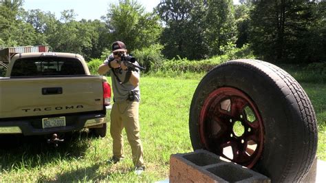 308 And 9mm Vs Car Tire And Rim Youtube