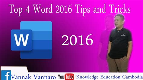 Top 04 Word 2016 Tips And Tricks Youtube