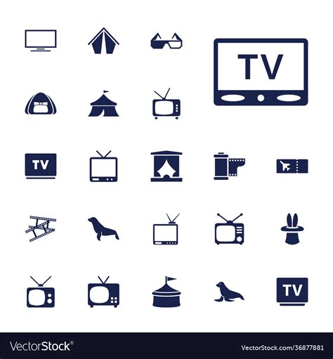 Show Icons Royalty Free Vector Image Vectorstock