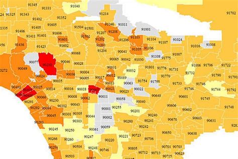 Greater Los Angeles Zip Code Map United States Map