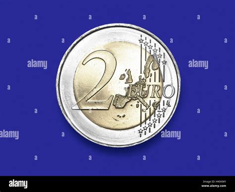 2 Euro Coin Face Stock Photo Alamy