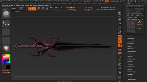 Zbrush Sculpting Texturing Tutorial How To Make A Sword 1 Youtube