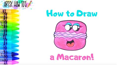 How To Draw A Macaron Drawing For Kids Youtube