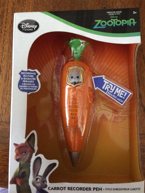 Disney Store Zootopia Judy Hopps Carrot Recorder Pen Toy Wbox New