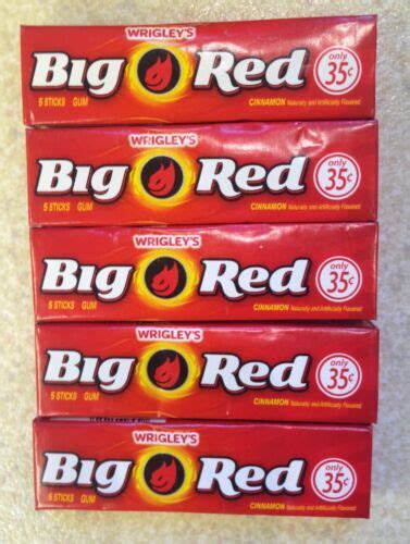 Big Red Cinnamon Chewing Gum American Wrigleys 5x5 Stick Pks Uk Seller