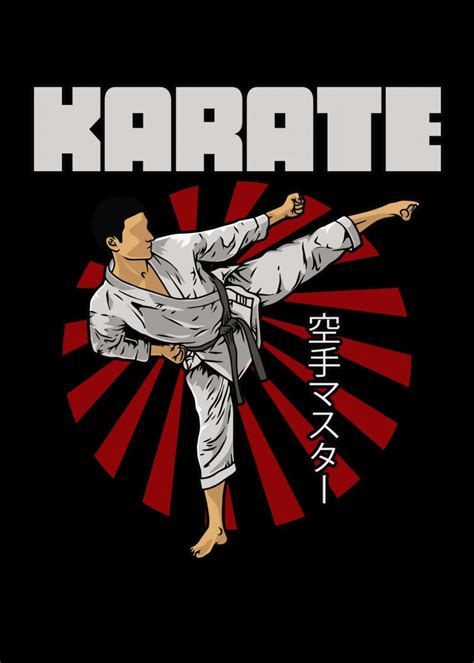 Karate Fighter Poster By Foxxy Merch Displate Karate Shotokan