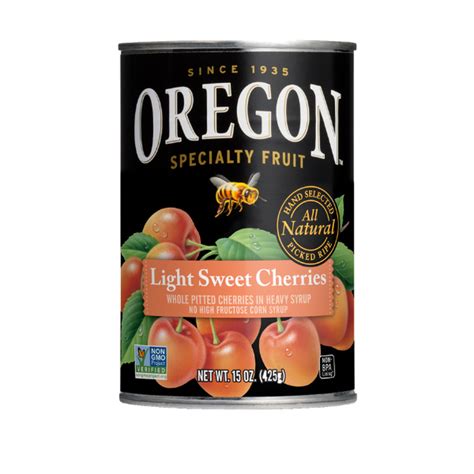 Oregon Whole Pitted Cherries In Heavy Syrup Light Sweet Cherries 15
