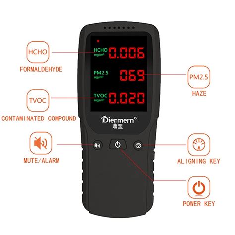 PM2 5 Detector HCHO Monitor TVOC HCHO Formaldehyd Detector Air Quality