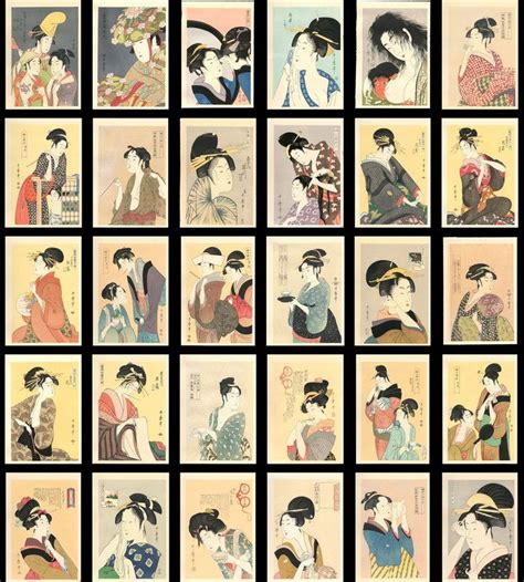 Utamaro 1 Kitagawa 1753 1806 Utamaro 30 Print Set Chinese And Japanese Woodblock Prints