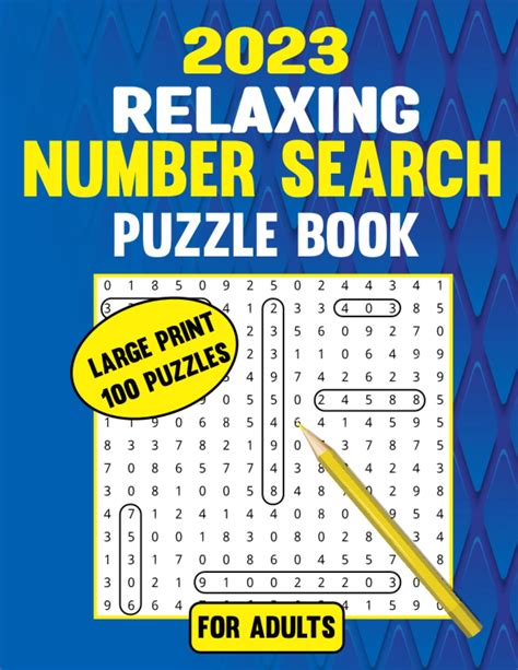 2023 Relaxing Number Search Puzzle Book For Adults Fun And Challenging