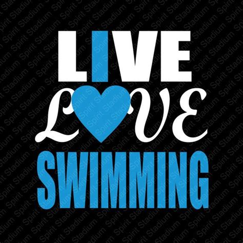 Swimming Tshirt Live Love Swimming T Shirt I Love Swimming Custom Team Spirit Shirt