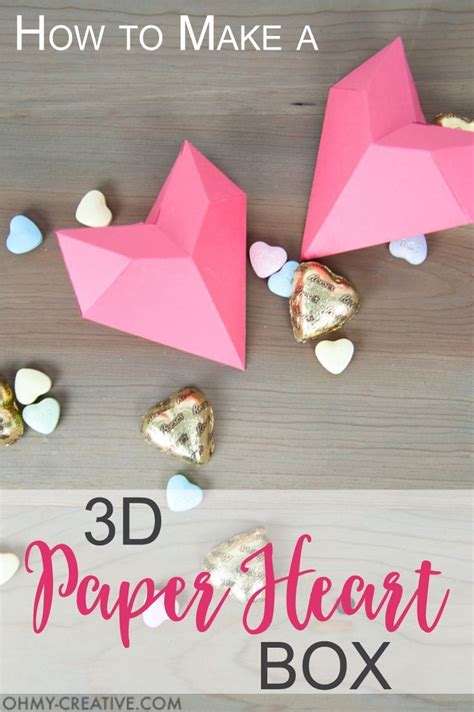 How To Make A 3d Paper Heart Box Valentines Origami Valentines For