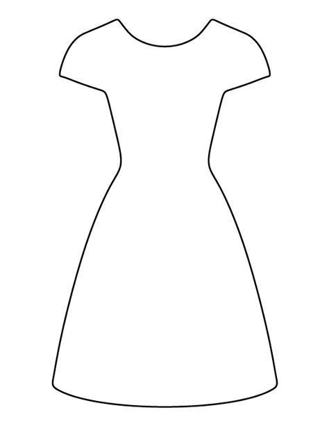 Dress Pattern Use The Printable Outline For Crafts Creating Stencils