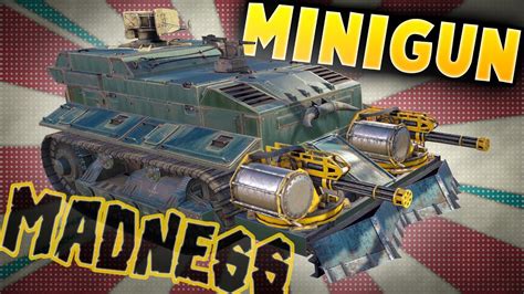 Crossout Gameplay Double Reaper Minigun Tank Build The Mini Minigun