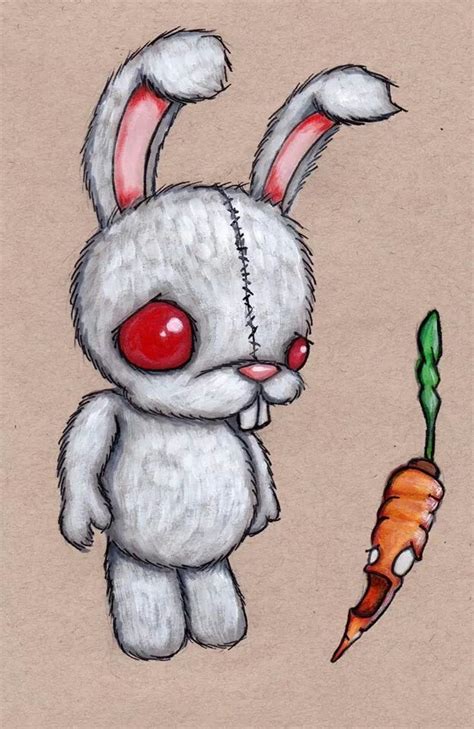 Creepy Bunny Drawing