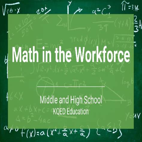 Math In The Workforce Pbs Learningmedia
