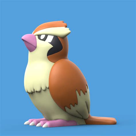 Stl File Pokemon Pidgey Easy Print No Support・3d Printing Design To