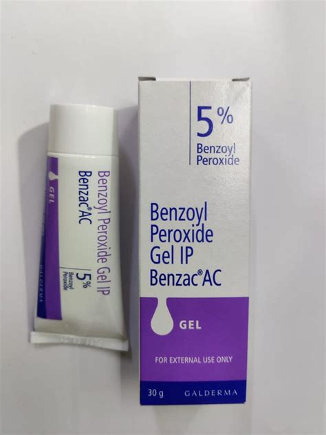 Benzoyl Peroxide Benzac Ac 5 Gel Packaging Size 30 Gram Dose