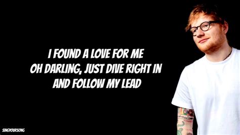 Ed Sheeran Perfect Lyrics Singyoursong Youtube
