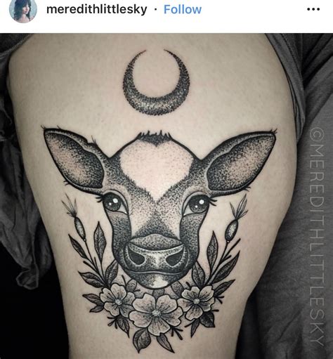 A Beautiful Cow Tattoo To Remember My Gram She Collected Them I Want