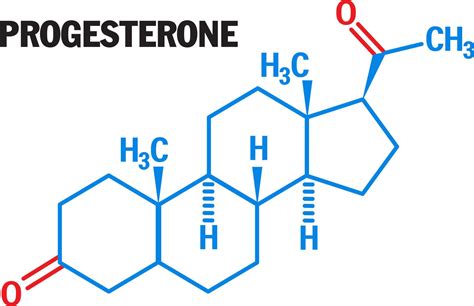 Progesterone Female Sex Hormone Molecule Plays Role In Menstrual Cycle And Pregnancy Human