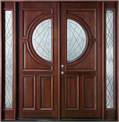 Modern Wooden Double Front Doors Design