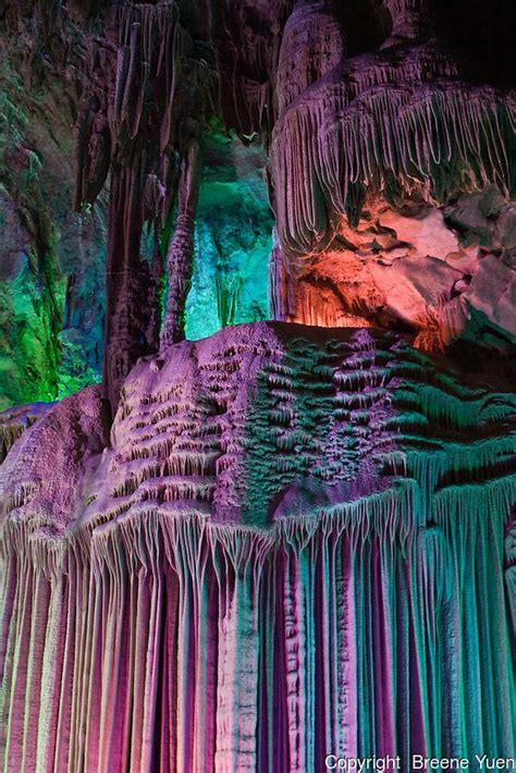 Limestone Flowstone Formation In One Of Many Of Caves The Colorful