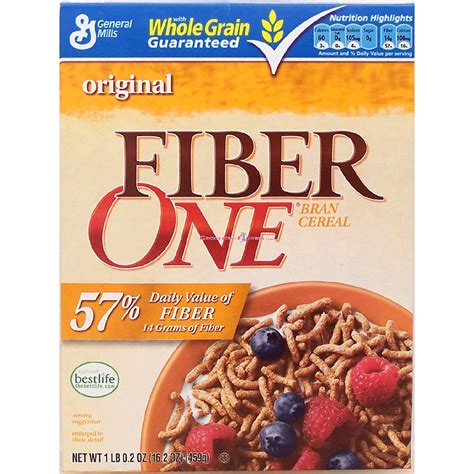 General Mills Fiber One Bran Cereal Original 162oz Cereal Dry