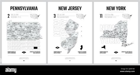 Highly Detailed Vector Silhouettes Of Us State Maps Division United