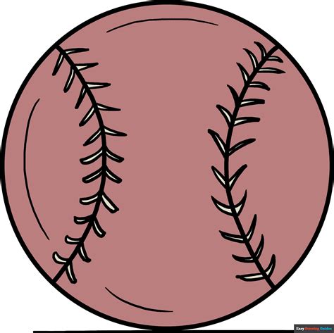 How To Draw A Baseball Really Easy Drawing Tutorial