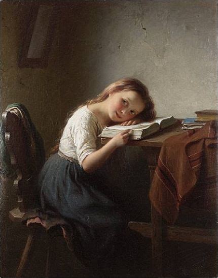 Girl Reading Johann Georg Meyer Von Bremen Girl Reading Book Reading