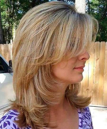 Medium length hairstyles with layers and bangs. 15+ Pics of Medium Length Hairstyles with Bangs and Layers ...