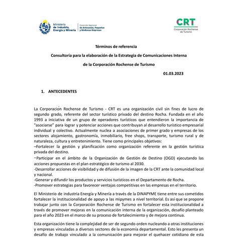 TDR Consultoria Plan Estrategico De Comunicacion Interno CRT 01 03 23