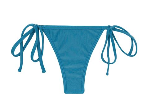 Side Tie Blue String Bikini Bottom Bottom Beach Nilo Micro Rio De Sol