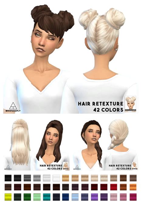 Miss Paraply Mixed Bag Of Clay Hairs • Sims 4 Downloads