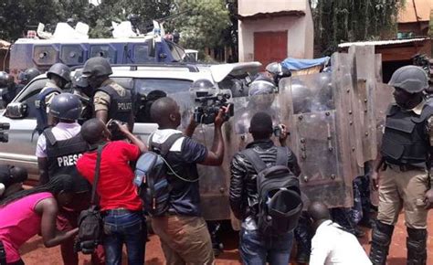 Uganda Police Bobi Wine Supporters Clash Over Blocked Shows