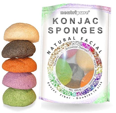 Buy Konjac Sponge Set Organic Skincare Facial For Natural Exfoliating
