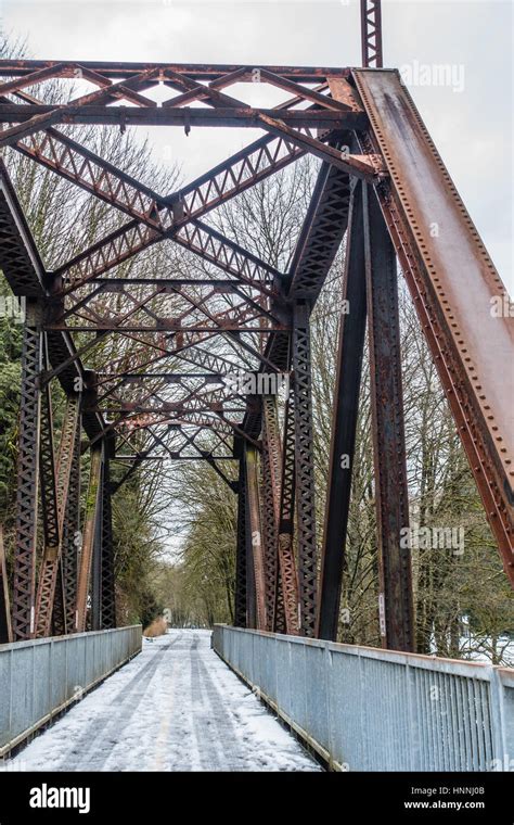 A View Of A Rusted Bridge Trestle Stock Photo Alamy