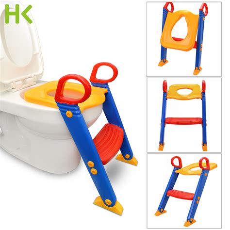 Anti Slip Potty Training Ladder Step Up Seat Toilet Contoured Cushion