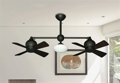 24 Dual Ceiling Fan With Lights In Oil Rubbed Bronze Metropolitan