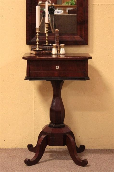 Empire Antique Sewing Stand With Pearl Inlay