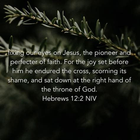 Hebrews Fixing Our Eyes On Jesus The Pioneer And Perfecter Of