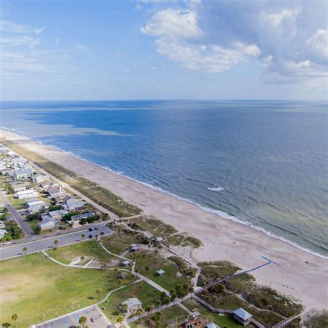 An Aerial View Of The Beach And Ocean